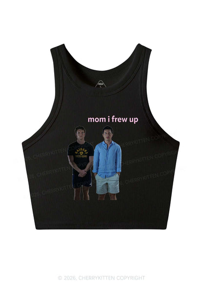 Mom I Frew Up HR Y2K Crop Tank Top Cherrykitten