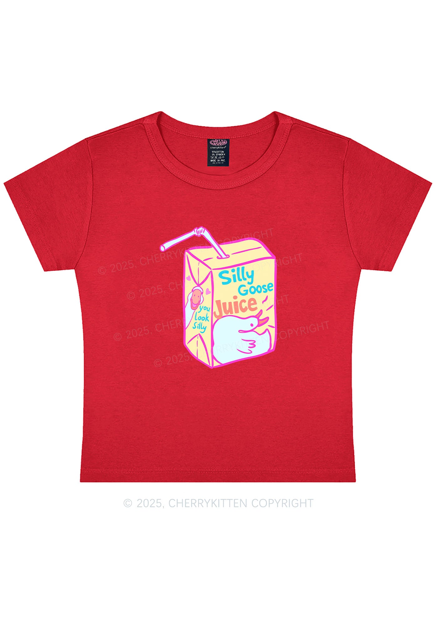 Look Silly Goose Juice Y2K Baby Tee Cherrykitten