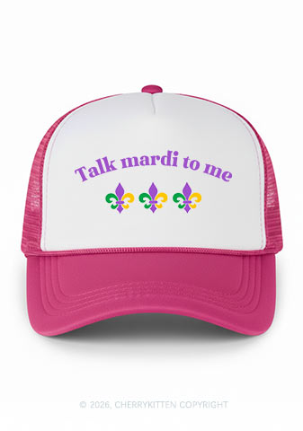 Talk Mardi To Me Y2K Colorblock Trucker Hat Cherrykitten