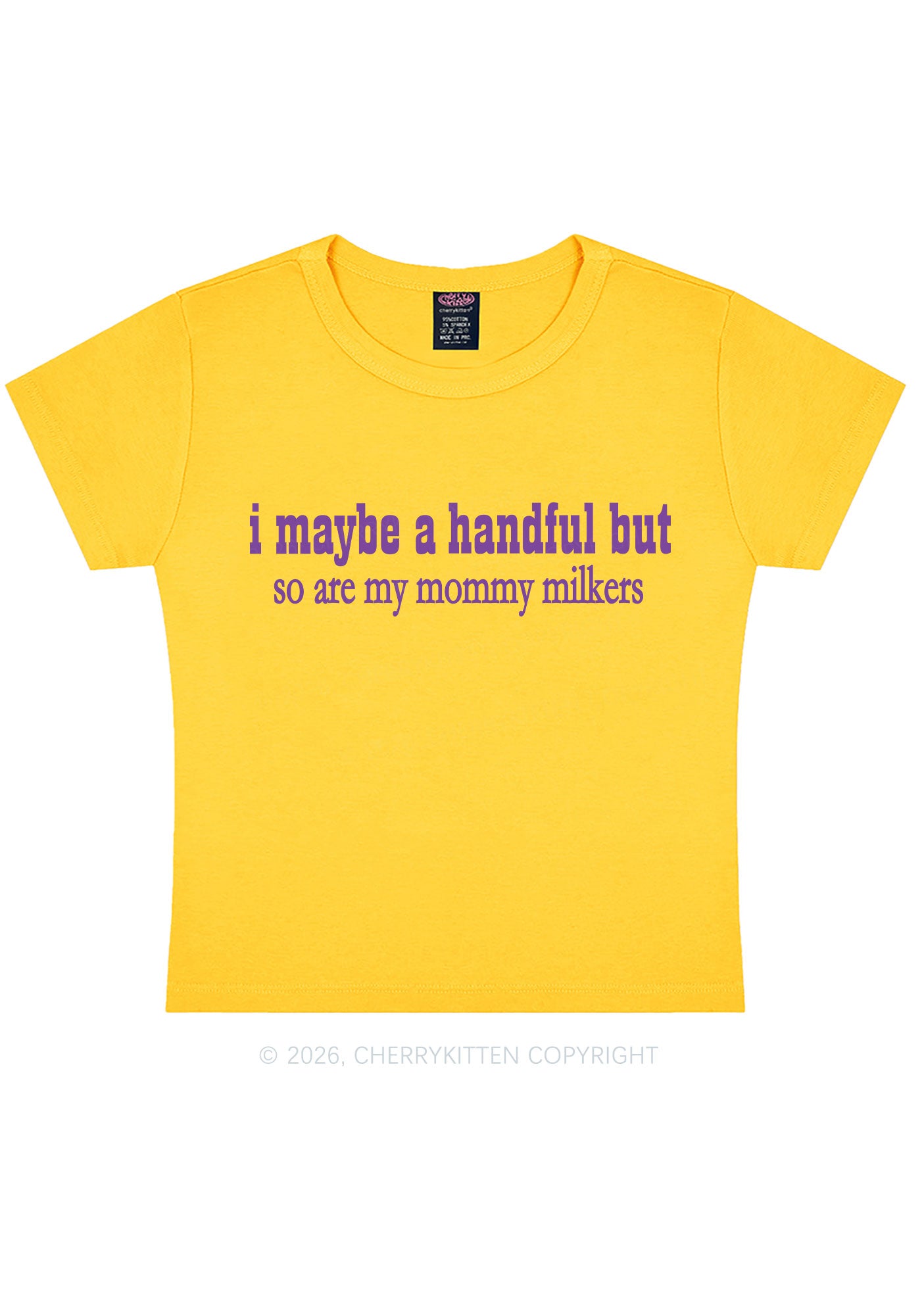 Handful Mommy Milkers Y2K Baby Tee Cherrykitten