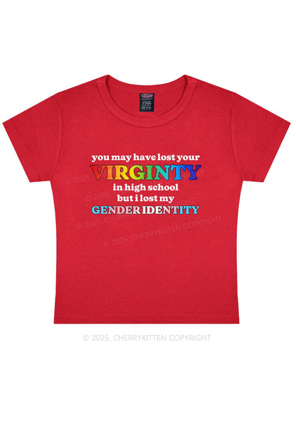 I Lost My Gender Identity Pride Y2K Baby Tee Cherrykitten