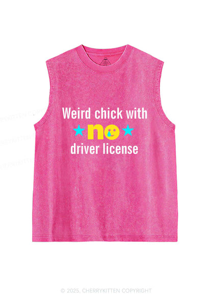 Weird Chick Y2K Washed Muscle Tank Cherrykitten