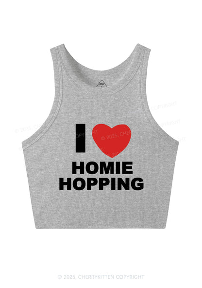 I Love Homie Hopping Y2K Crop Tank Top Cherrykitten