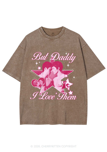 But Daddy I Love Them Star HR Y2K Shirts Washed Tee Cherrykitten