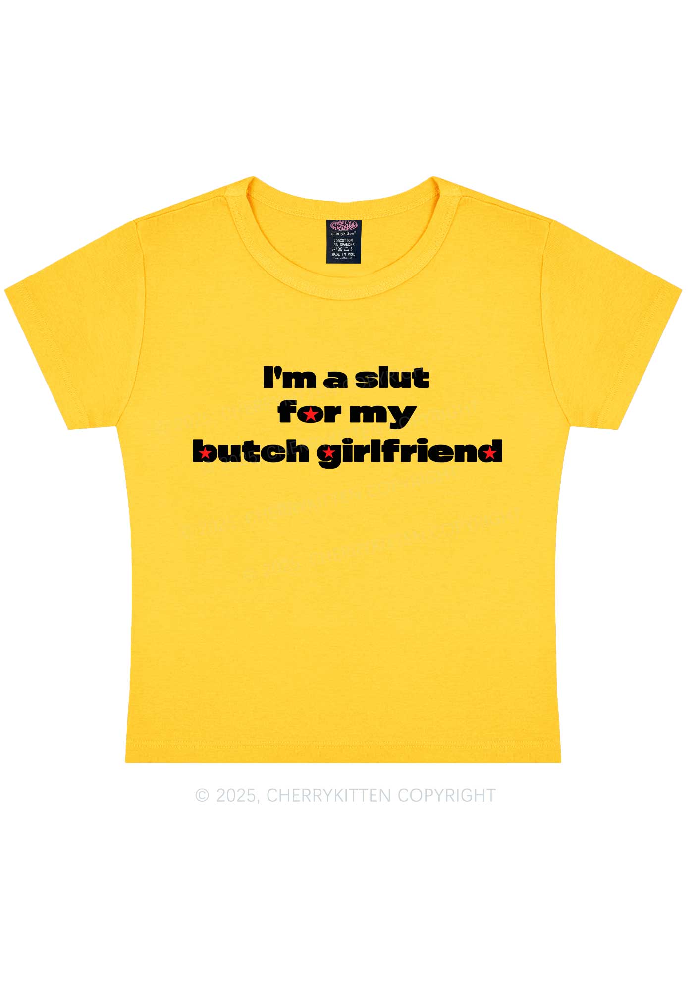 Slxt For Butch Girlfriend Pride Y2K Baby Tee Cherrykitten