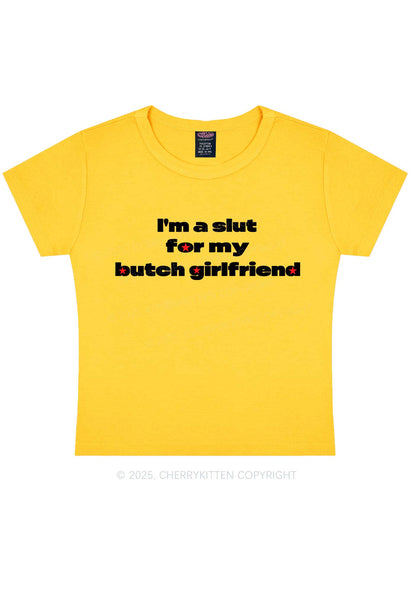 Slxt For Butch Girlfriend Pride Y2K Baby Tee Cherrykitten