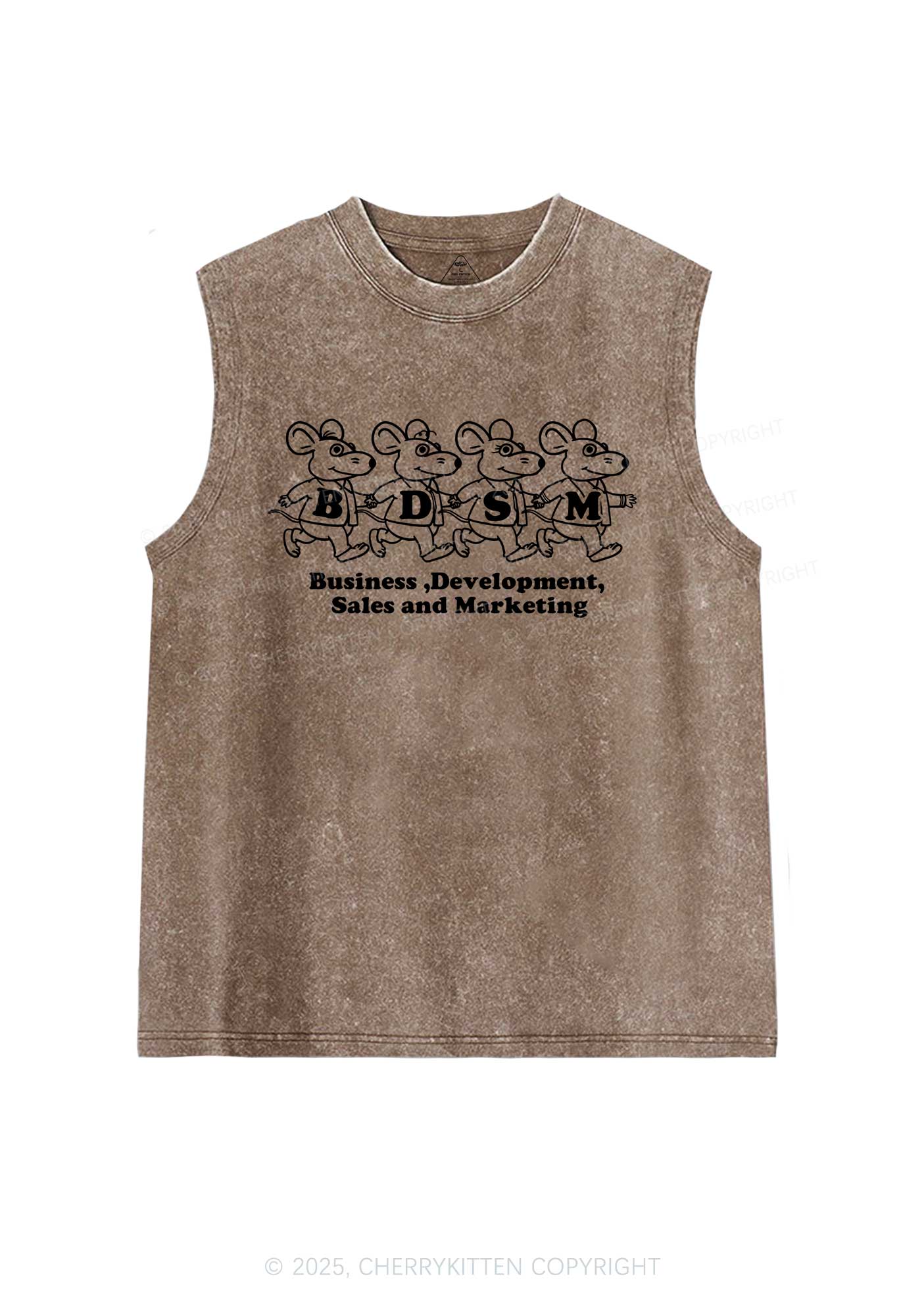 BDSM Rats Y2K Washed Muscle Tank Cherrykitten