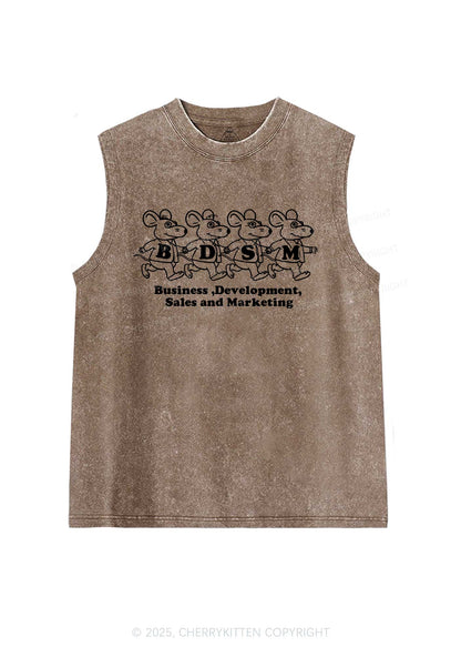 BDSM Rats Y2K Washed Muscle Tank Cherrykitten