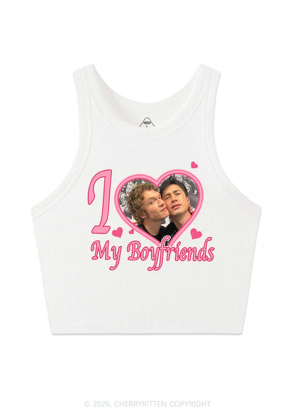 I Love My Boyfriends HR Y2K Crop Tank Top Cherrykitten