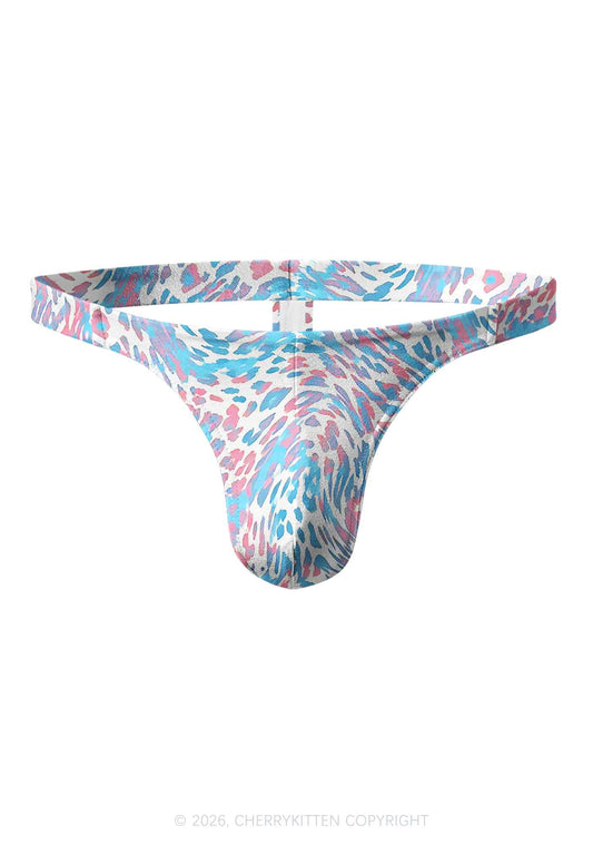 Trans Leopard Pride Y2K Print Men Thong Cherrykitten