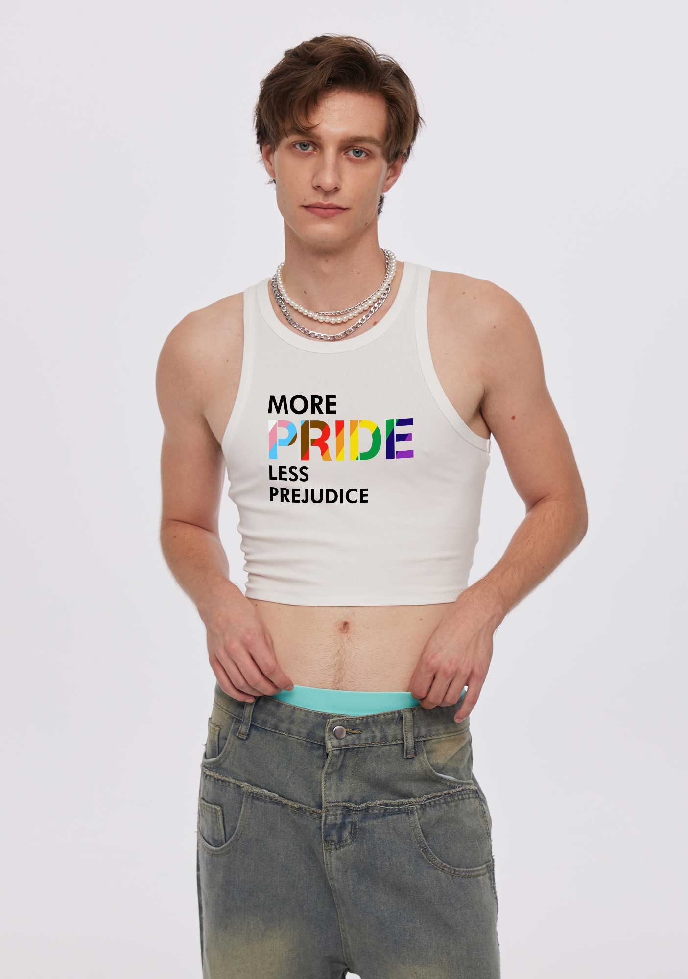 More Pride Less Prejudice Y2K Crop Tank Top Cherrykitten