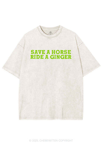 Ride A Ginger Y2K Shirts Washed Tee Cherrykitten
