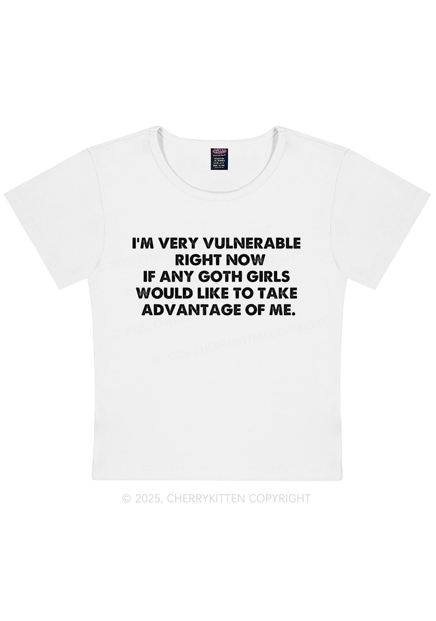 Im Vulnerable Y2K Baby Tee Cherrykitten