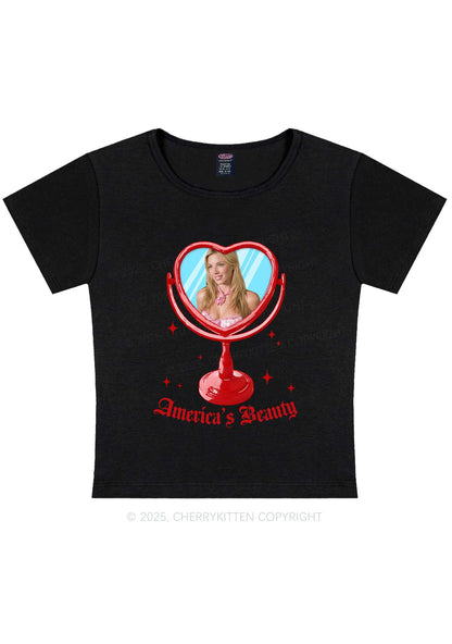 Custom Mirror Beauty Y2K Baby Tee Cherrykitten