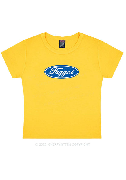 Faggot Pride Y2K Baby Tee Cherrykitten