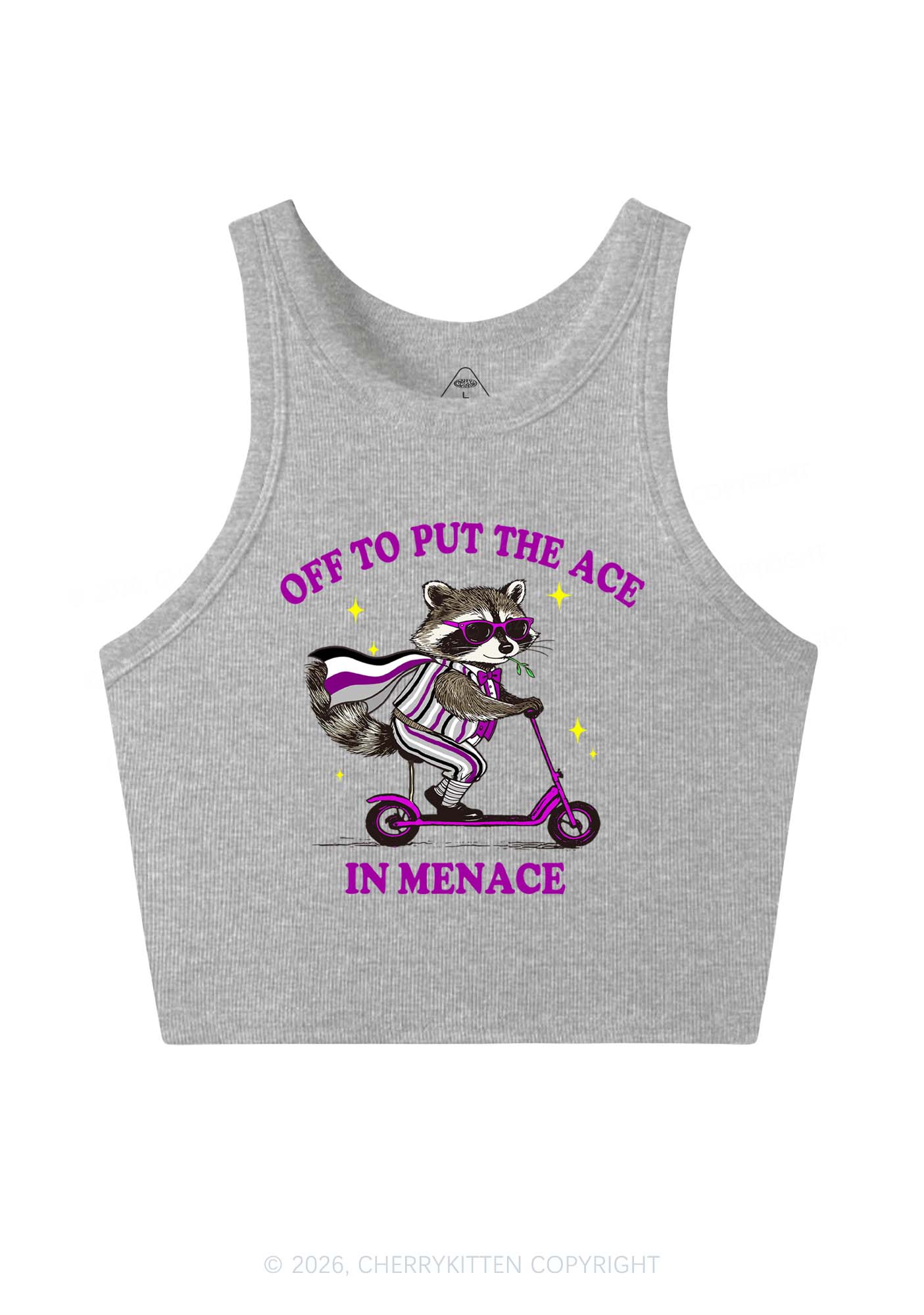 Put The Ace In Menace Pride Y2K Crop Tank Top Cherrykitten
