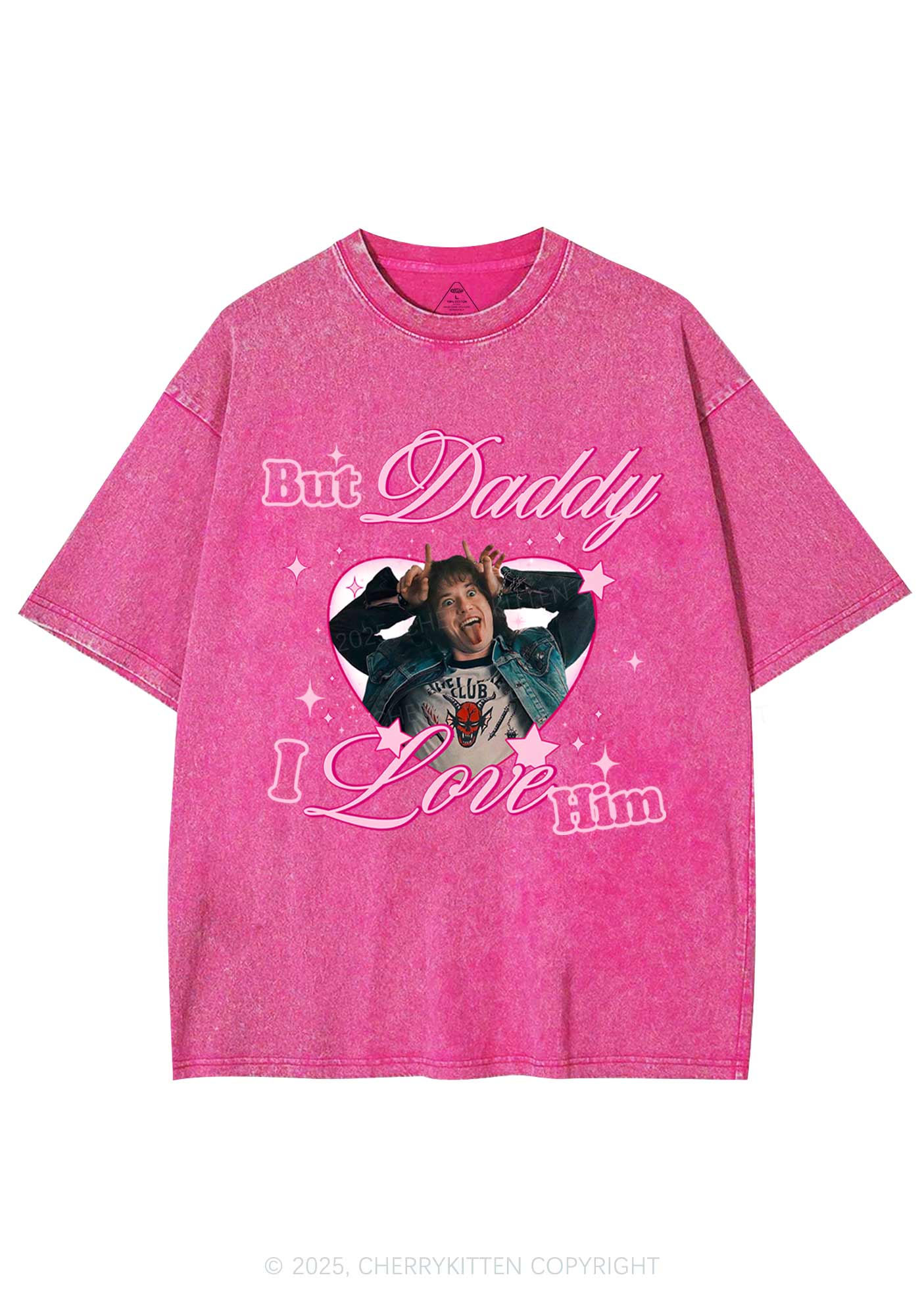 But Daddy I Love EM Y2K Shirts Washed Tee Cherrykitten