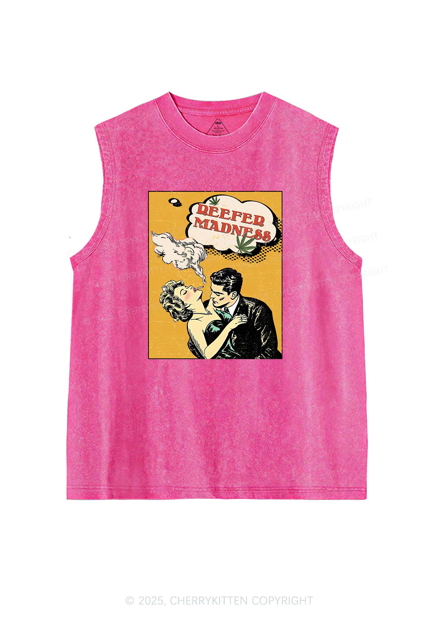 Smoke Madness Y2K Washed Muscle Tank Cherrykitten