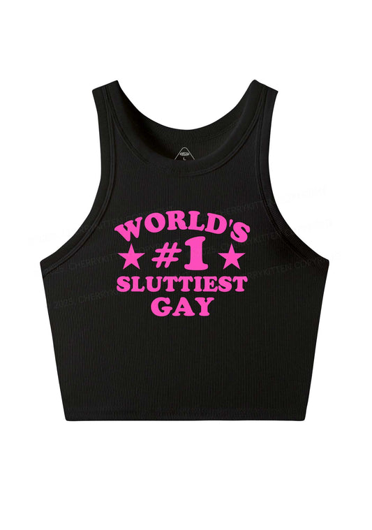 Worlds First Slxttiest Gay Pride Y2K Crop Tank Top Cherrykitten