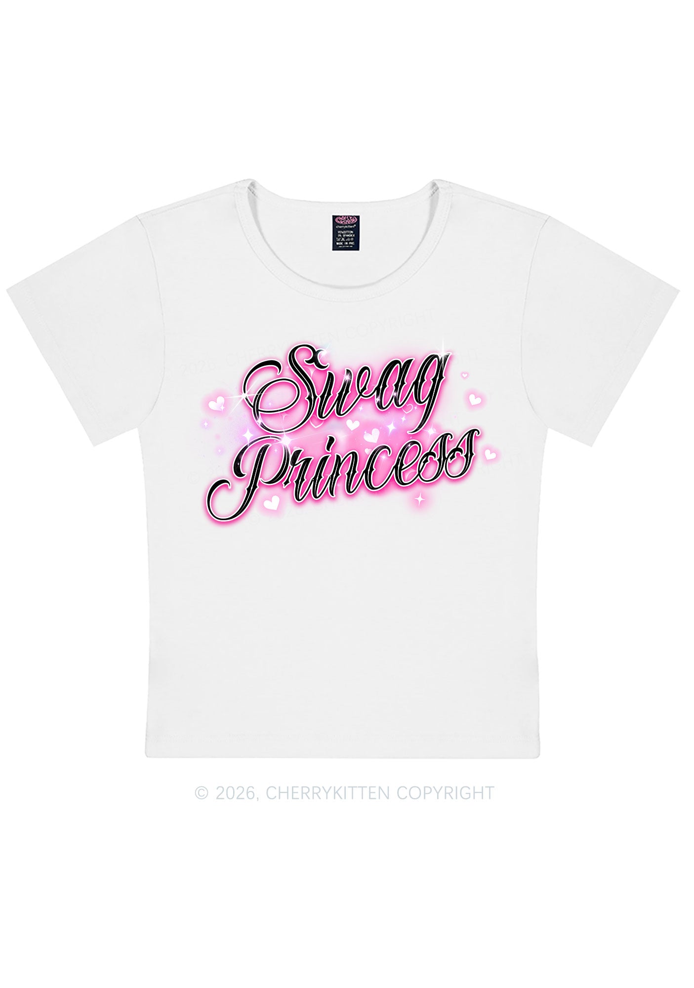 Swag Princess Y2K Baby Tee Cherrykitten