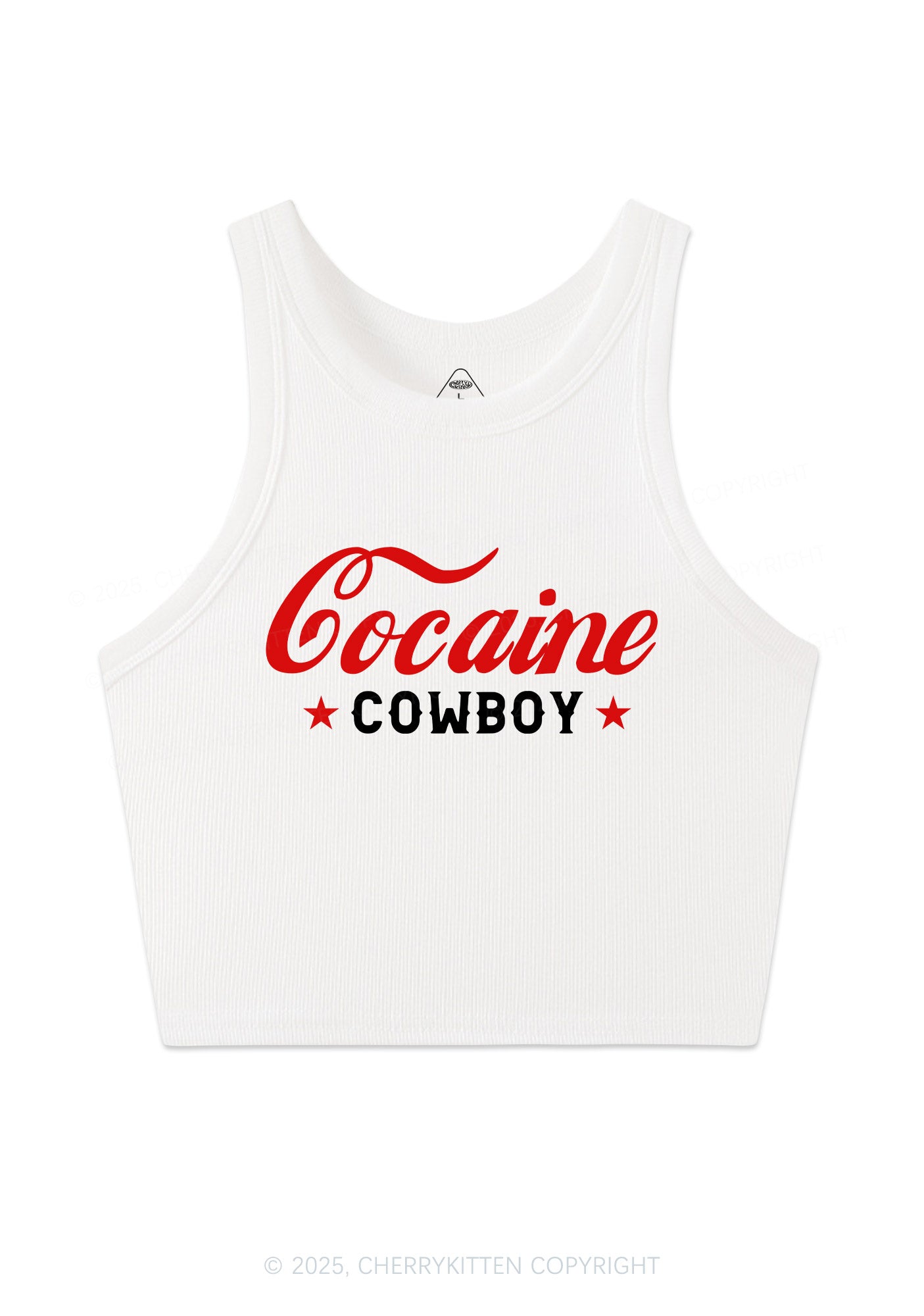 Cola Cowboy Y2K Crop Tank Top Cherrykitten