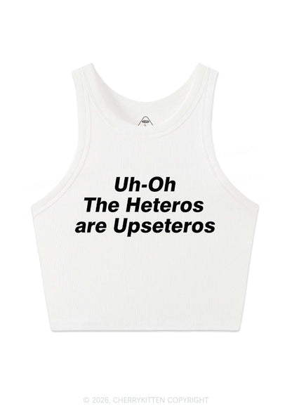 The Heteros Are Upseteros Pride Y2K Crop Tank Top Cherrykitten