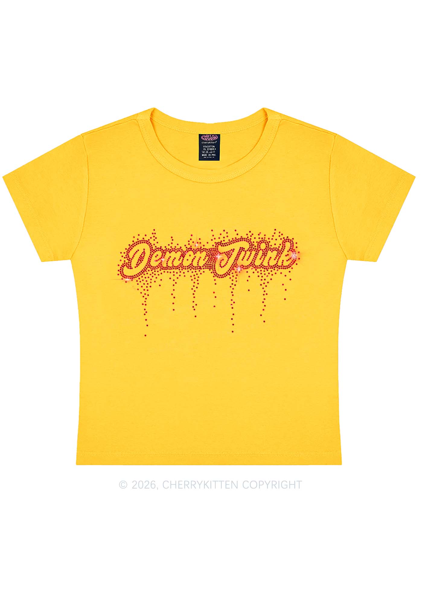 Rhinestone Demon Twink Pride Y2K Baby Tee Cherrykitten