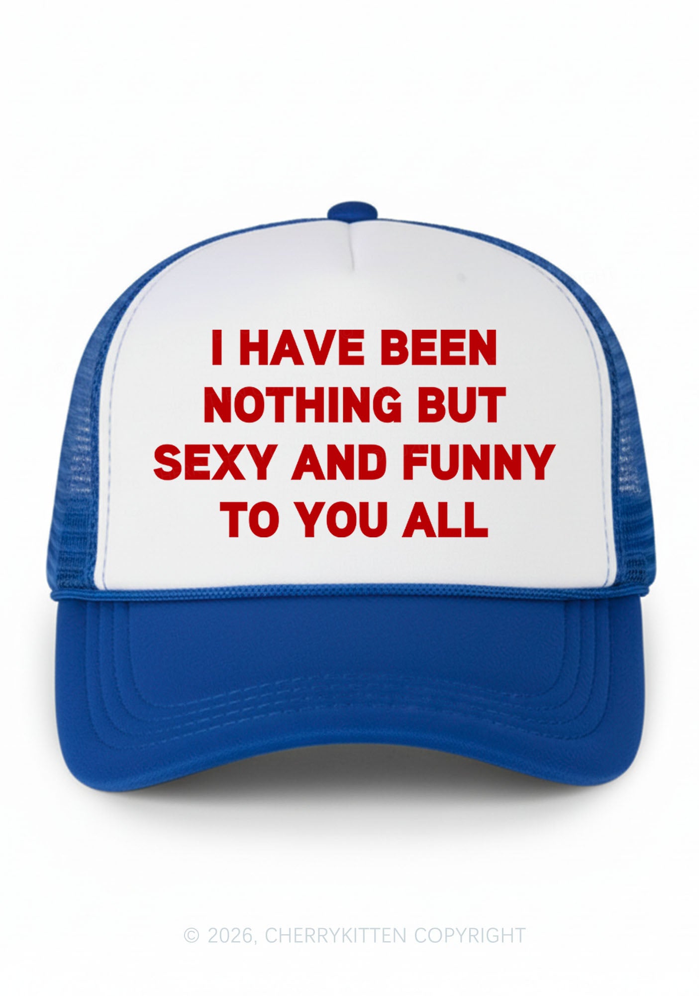 I Have Been Funny Y2K Colorblock Trucker Hat Cherrykitten