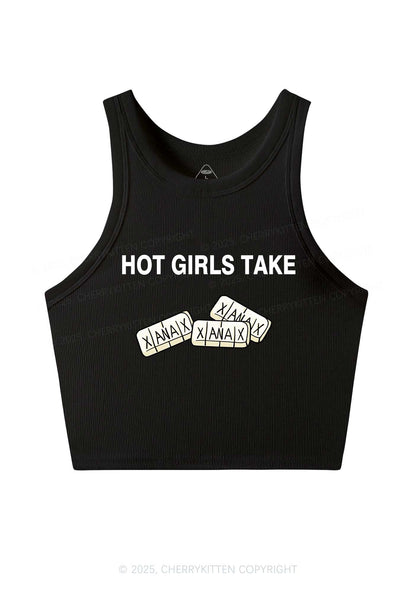 Hot Girls Take Xanax Y2K Crop Tank Top Cherrykitten