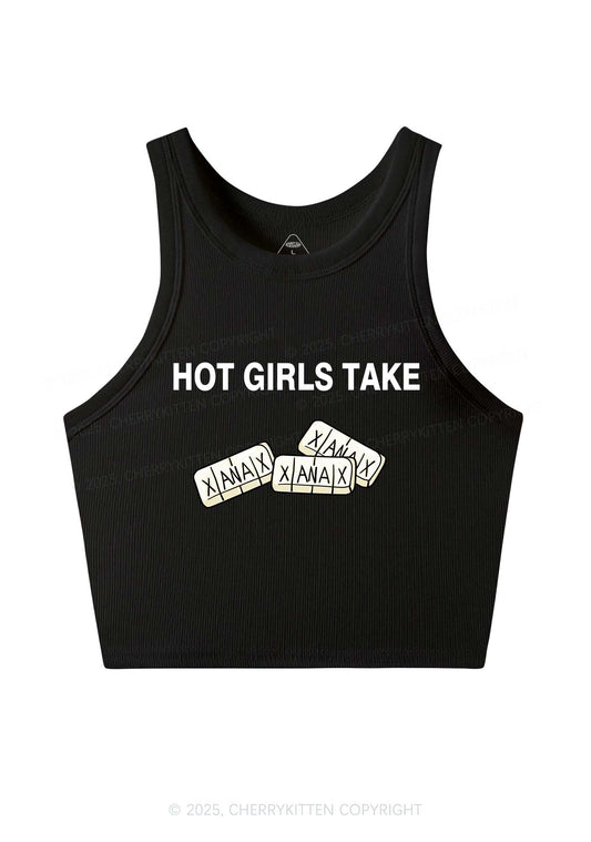 Hot Girls Take Xanax Y2K Crop Tank Top Cherrykitten