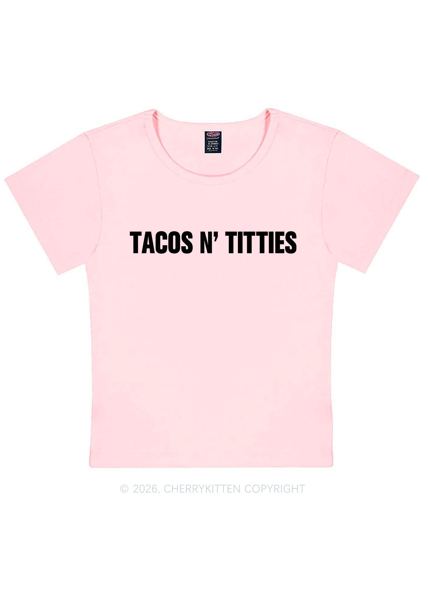 Tacos And Txtties Y2K Baby Tee Cherrykitten