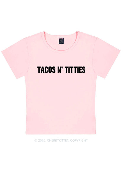 Tacos And Txtties Y2K Baby Tee Cherrykitten