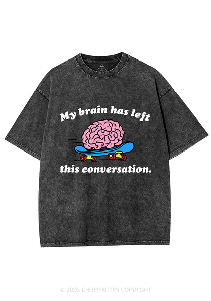 Brain Left Conversation Y2K Shirts Washed Tee Cherrykitten