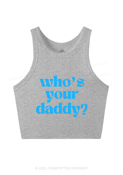 Whos Your Daddy Y2K Crop Tank Top Cherrykitten
