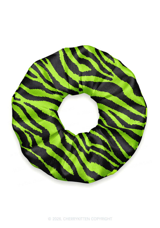 Green Zebra Y2K Hair Scrunchie Cherrykitten