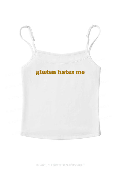 Gluten Hates Me Y2K Spaghetti Strap Cami Cherrykitten