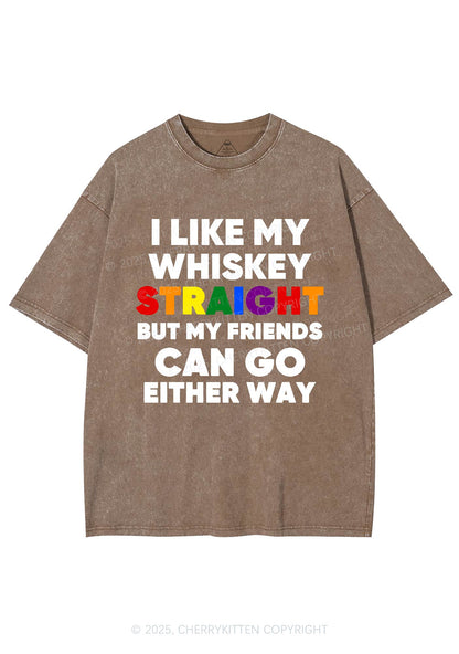 I Like Straight Pride Y2K Shirts Washed Tee Cherrykitten