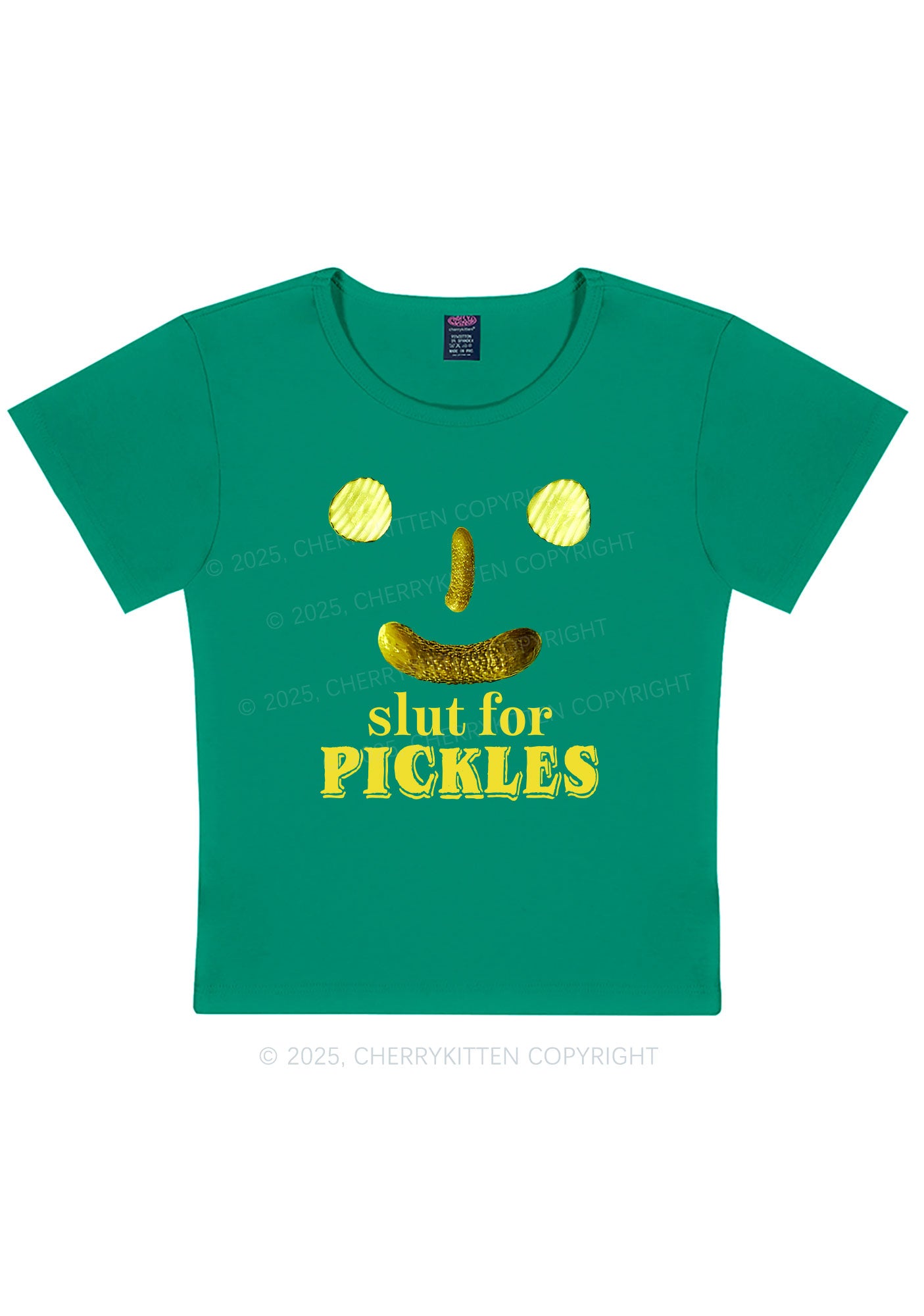 Slxt For Pickles Y2K Baby Tee Cherrykitten