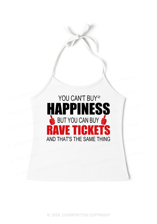 Happiness Rave Tickets Y2K Halter Neck Cami Cherrykitten