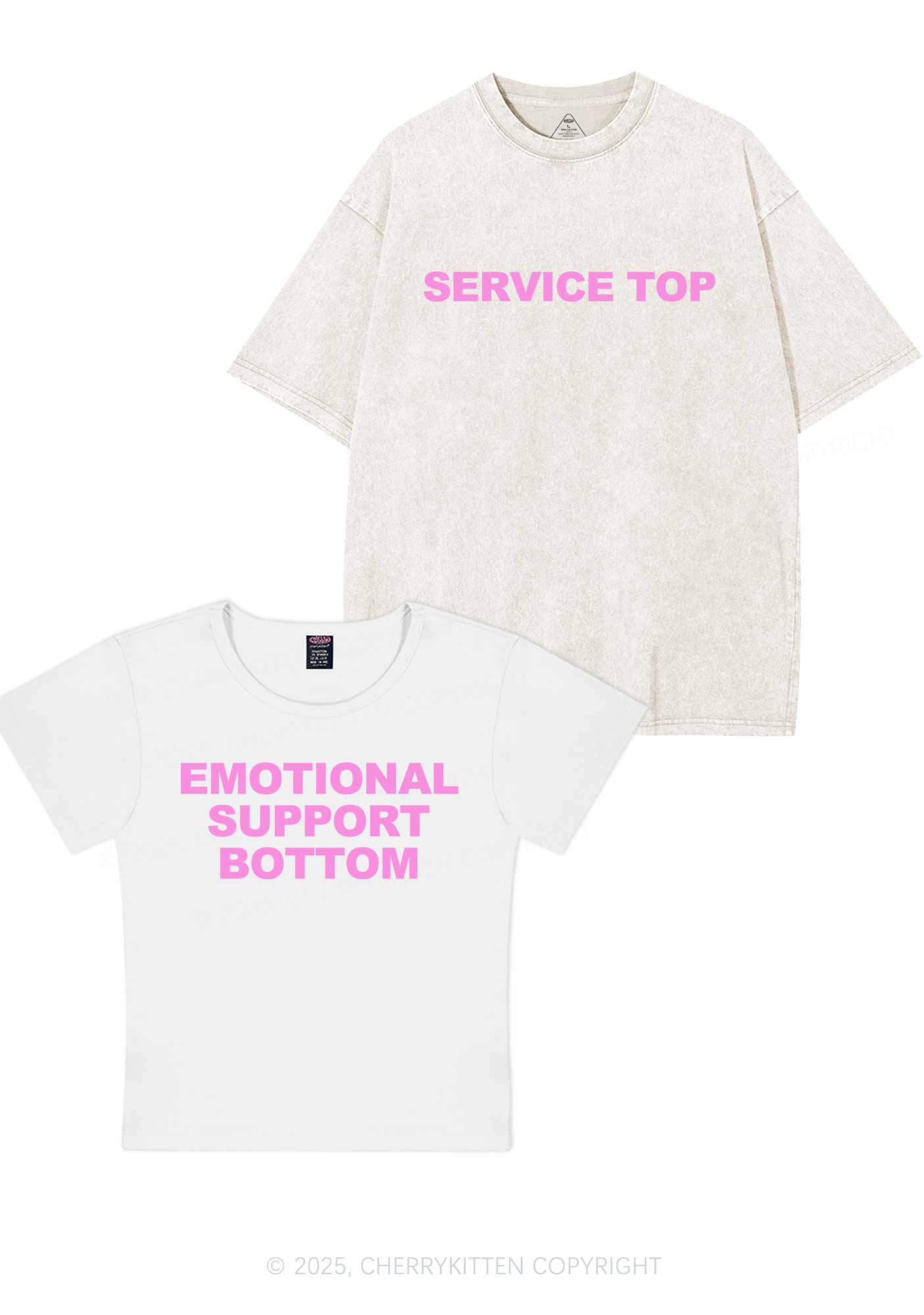 Service Top Y2K Valentine's Day Couple Shirt Cherrykitten