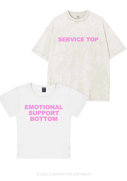 Service Top Y2K Valentine's Day Couple Shirt Cherrykitten