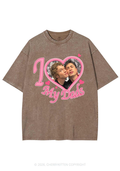 I Love My Dads HR Y2K Shirts Washed Tee Cherrykitten