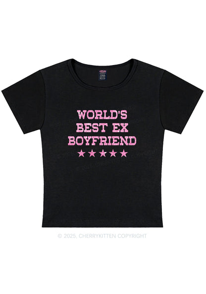 Glitter Best Ex Boyfriend Y2K Baby Tee Cherrykitten