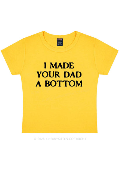 Made Your Dad Bottom Pride Y2K Baby Tee Cherrykitten
