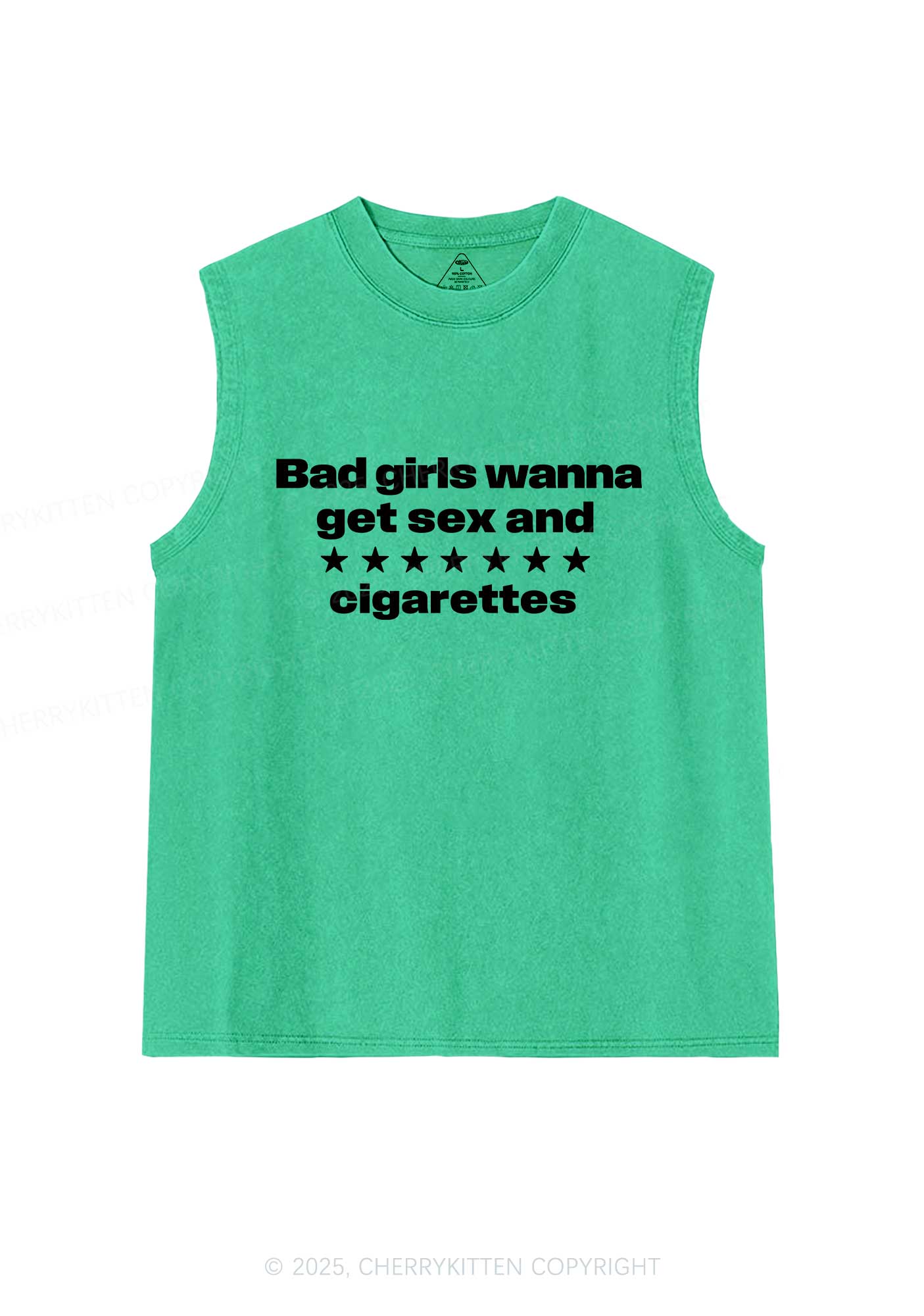 Wanna Sxx Cigarettes Y2K Washed Muscle Tank Cherrykitten