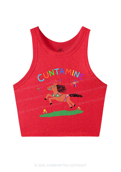 Cxxtamine Pony Y2K Crop Tank Top Cherrykitten