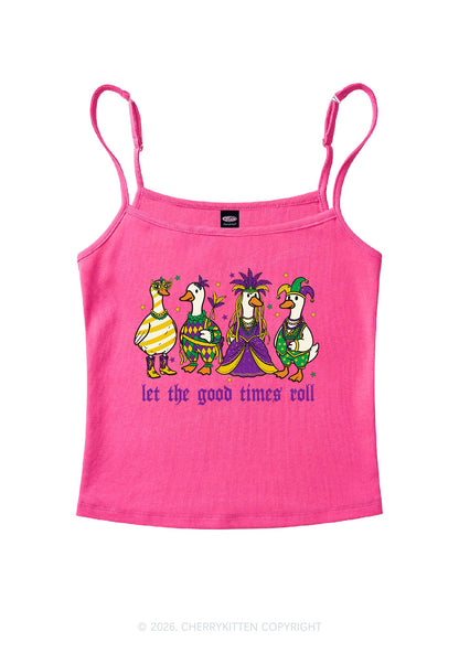 Let The Good Times Roll Y2K Spaghetti Strap Cami Cherrykitten