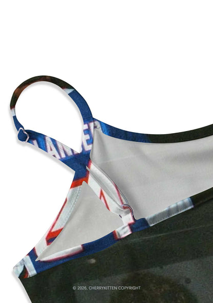 Couple Jersey HR Y2K Print Slip Dress Cherrykitten