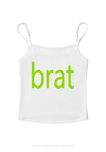 Green Brat Y2K Spaghetti Strap Cami Cherrykitten