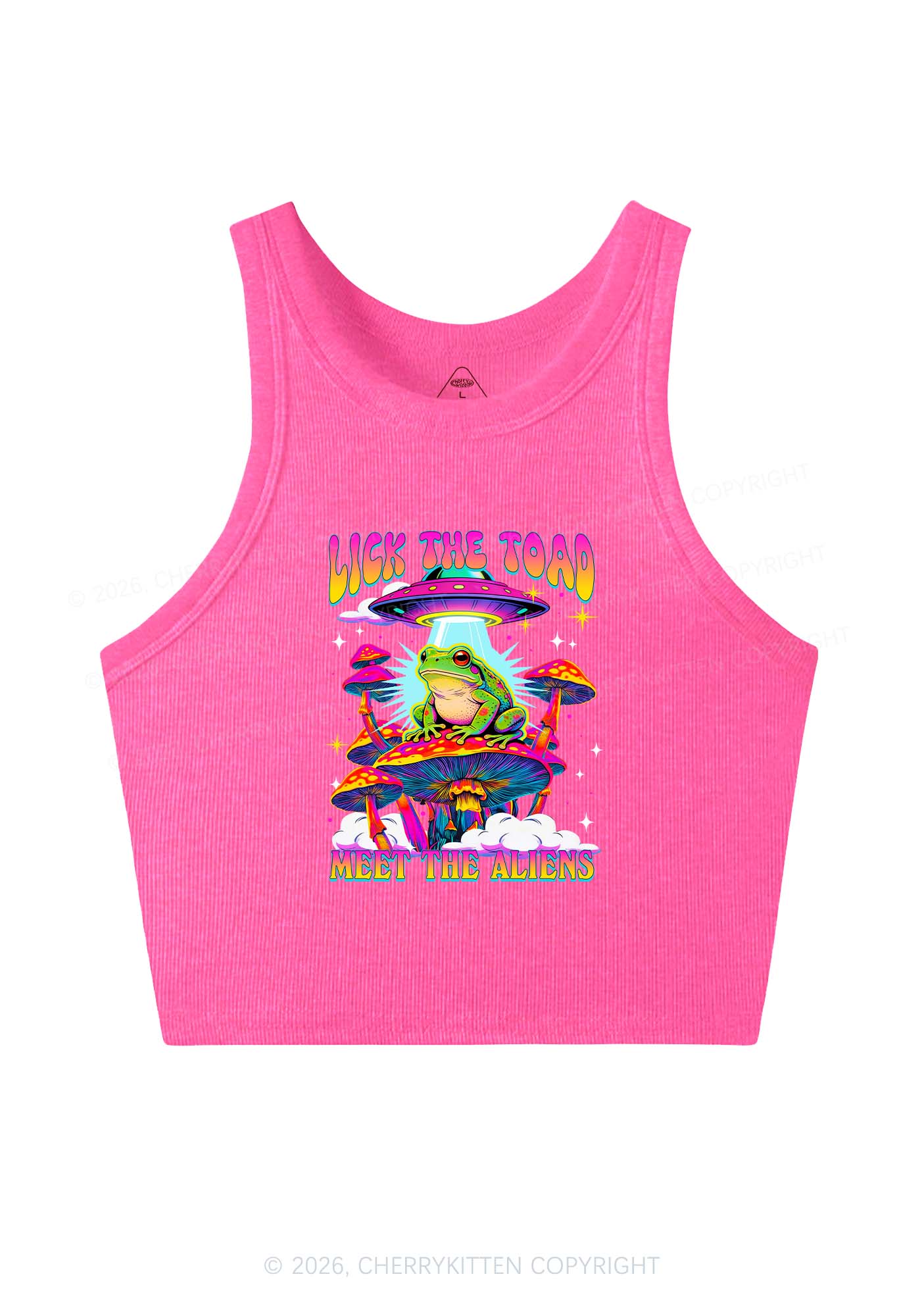 Lick The Toad Y2K Crop Tank Top Cherrykitten